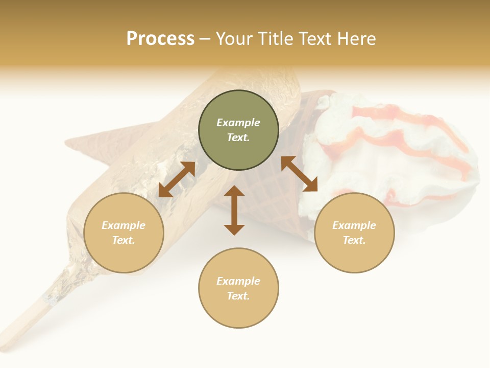 Frozen Cute Gold PowerPoint Template