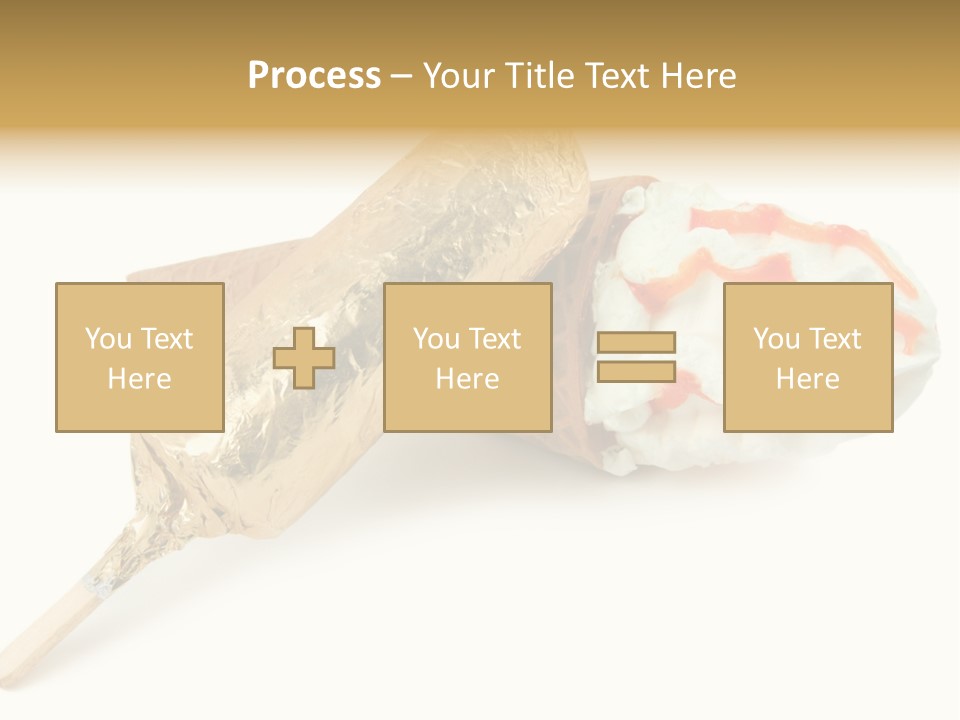 Frozen Cute Gold PowerPoint Template