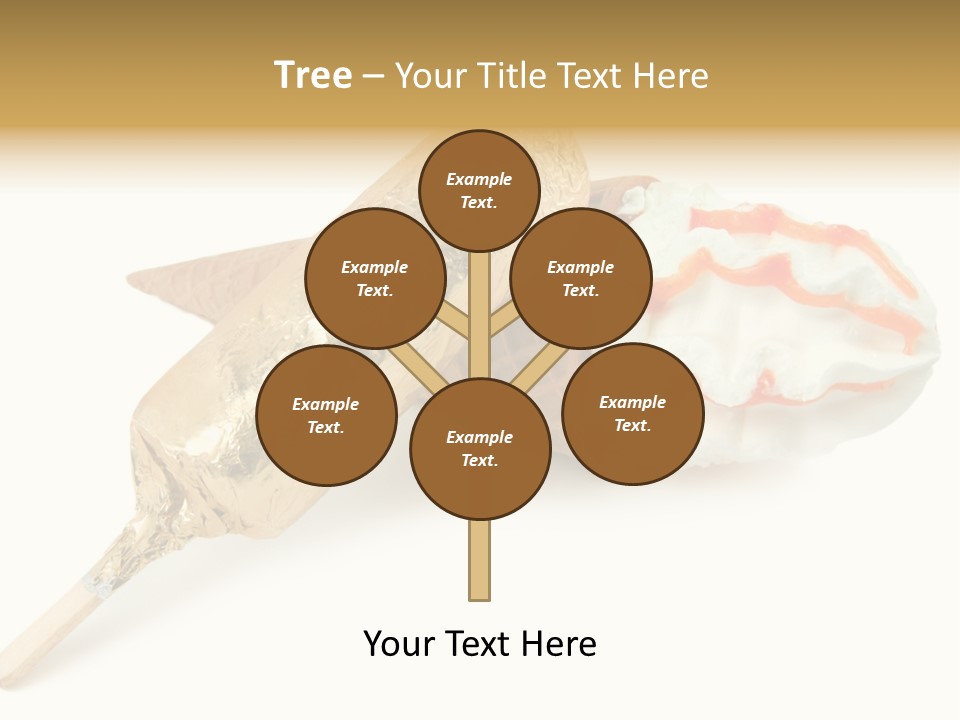 Frozen Cute Gold PowerPoint Template