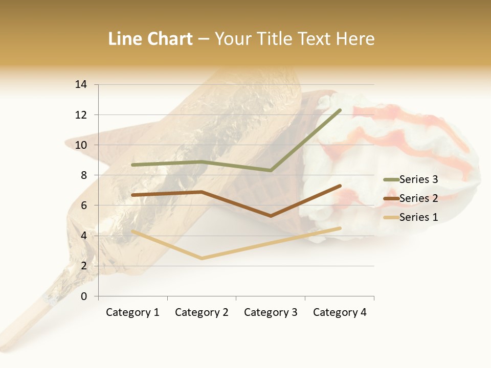 Frozen Cute Gold PowerPoint Template