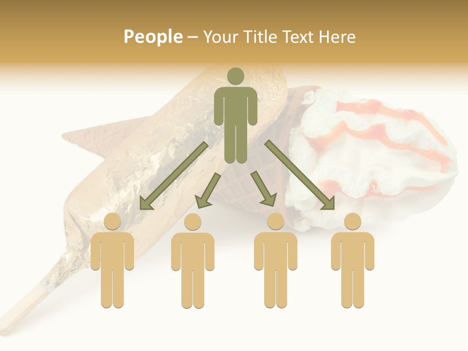 Frozen Cute Gold PowerPoint Template