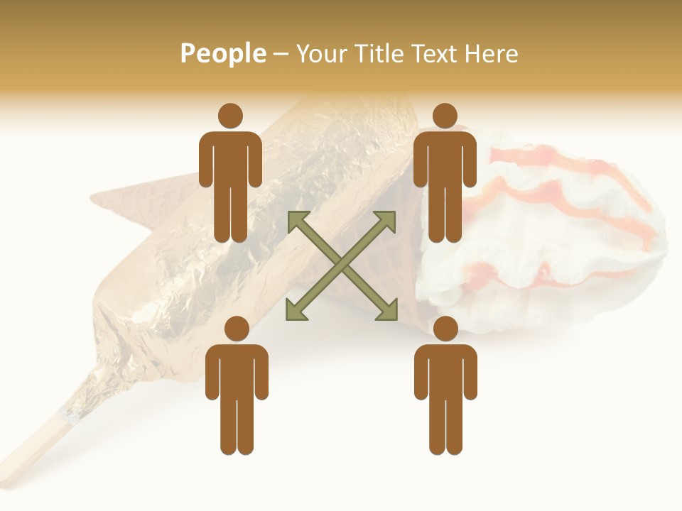 Frozen Cute Gold PowerPoint Template