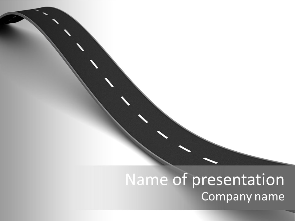 Track Mountain Line PowerPoint Template