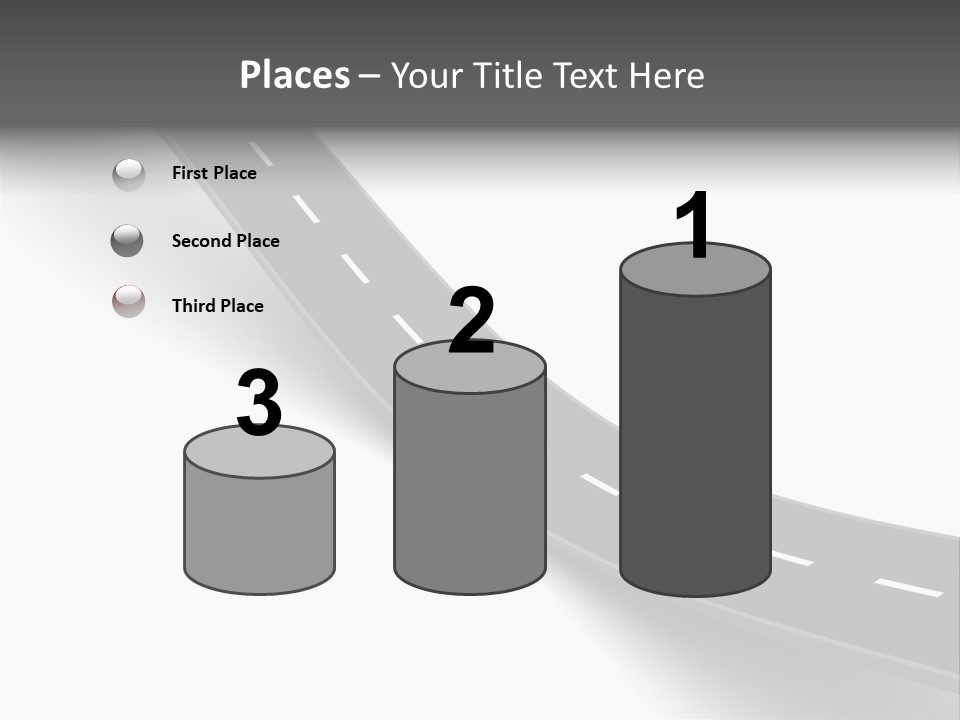 Track Mountain Line PowerPoint Template