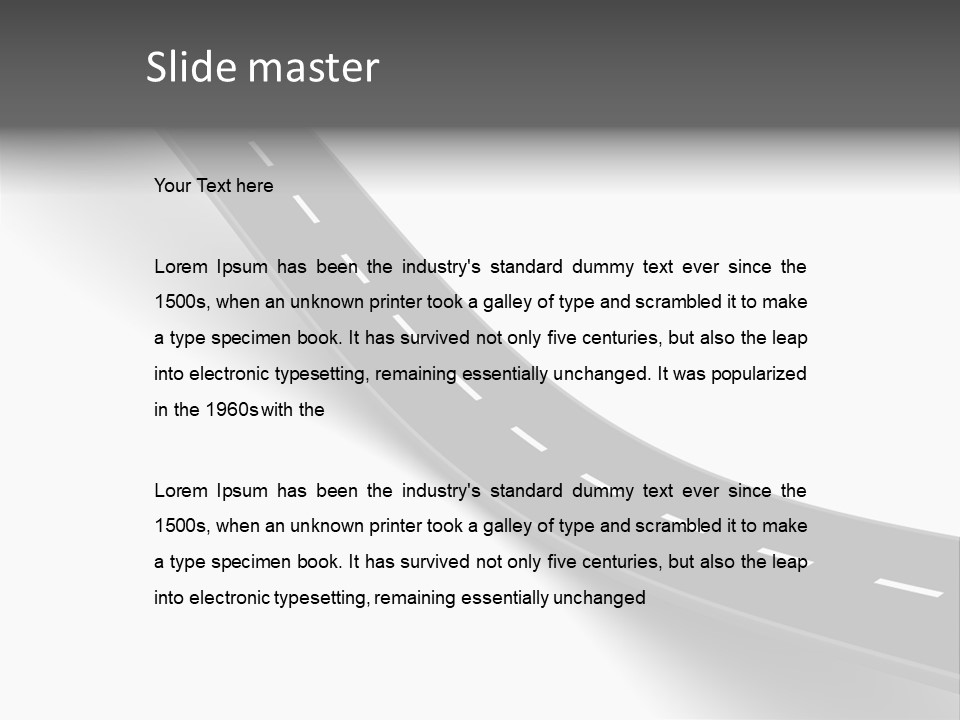 Track Mountain Line PowerPoint Template