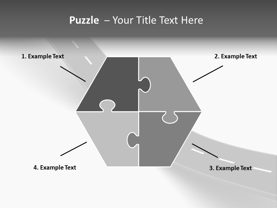 Track Mountain Line PowerPoint Template