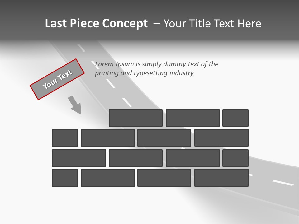 Track Mountain Line PowerPoint Template