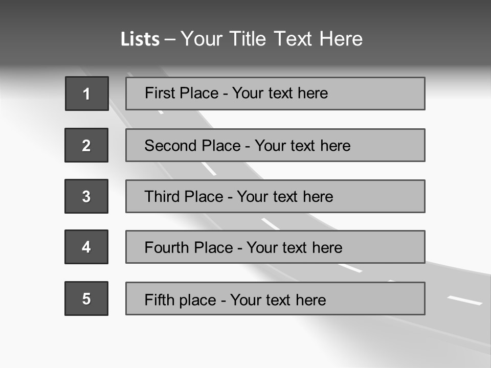 Track Mountain Line PowerPoint Template