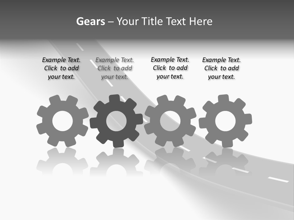 Track Mountain Line PowerPoint Template