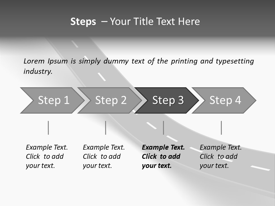 Track Mountain Line PowerPoint Template