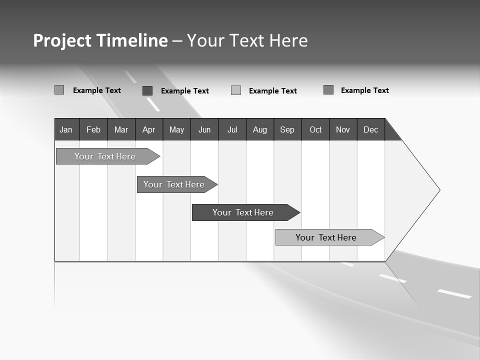 Track Mountain Line PowerPoint Template