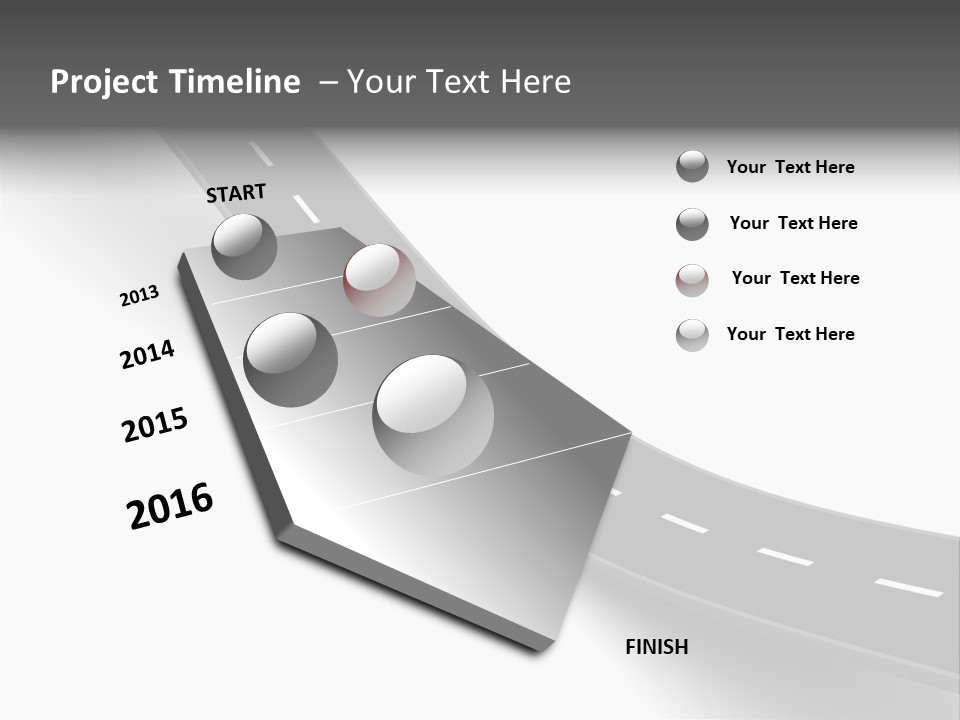 Track Mountain Line PowerPoint Template