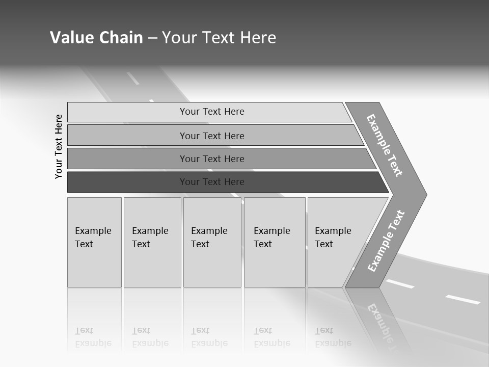 Track Mountain Line PowerPoint Template