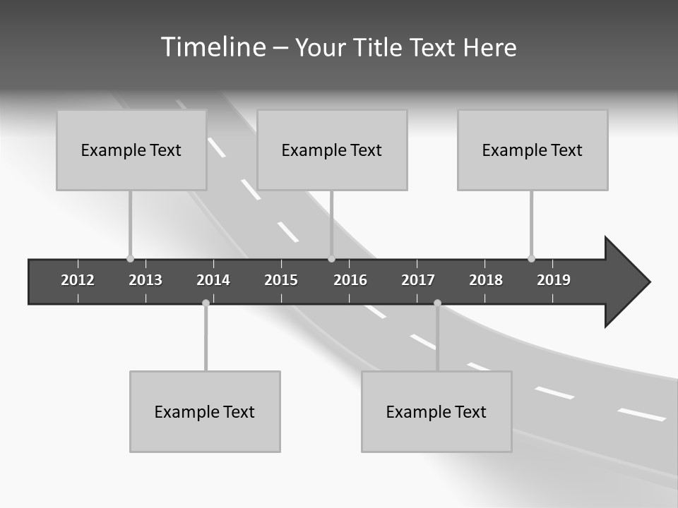 Track Mountain Line PowerPoint Template