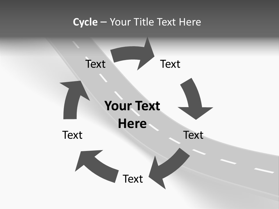 Track Mountain Line PowerPoint Template