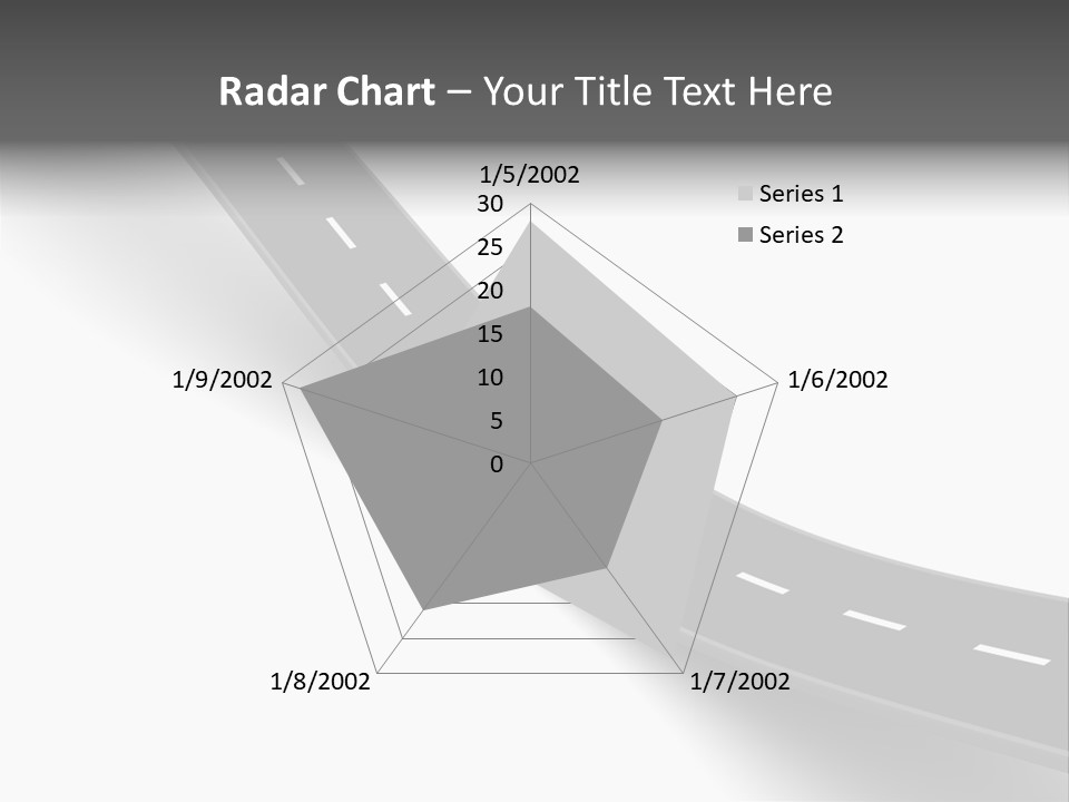 Track Mountain Line PowerPoint Template