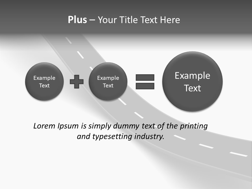 Track Mountain Line PowerPoint Template