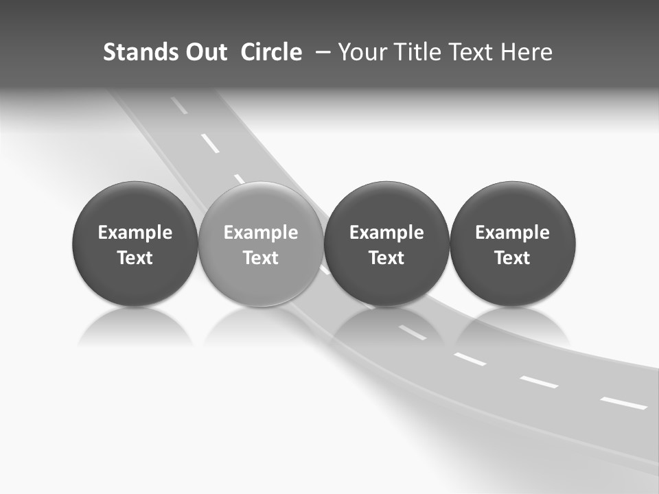 Track Mountain Line PowerPoint Template