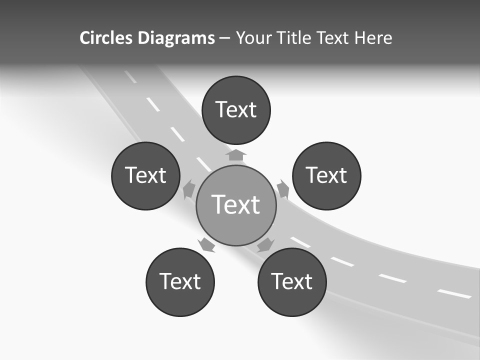 Track Mountain Line PowerPoint Template