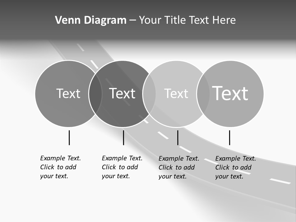 Track Mountain Line PowerPoint Template