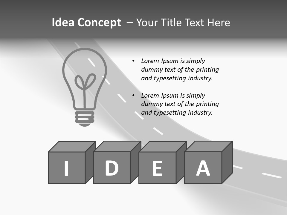 Track Mountain Line PowerPoint Template
