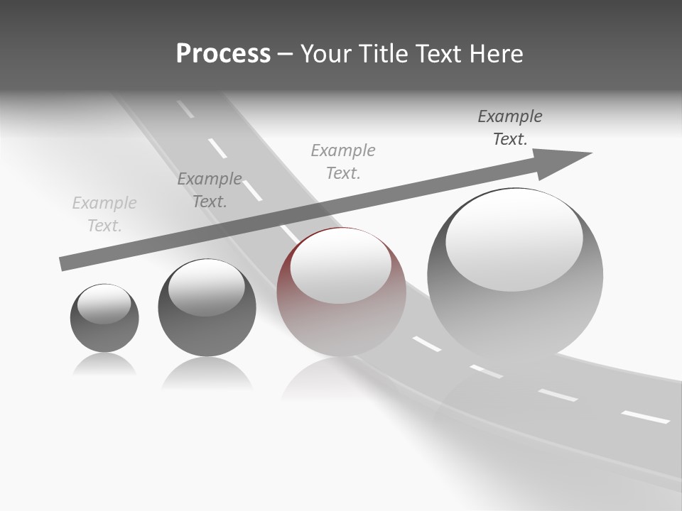 Track Mountain Line PowerPoint Template