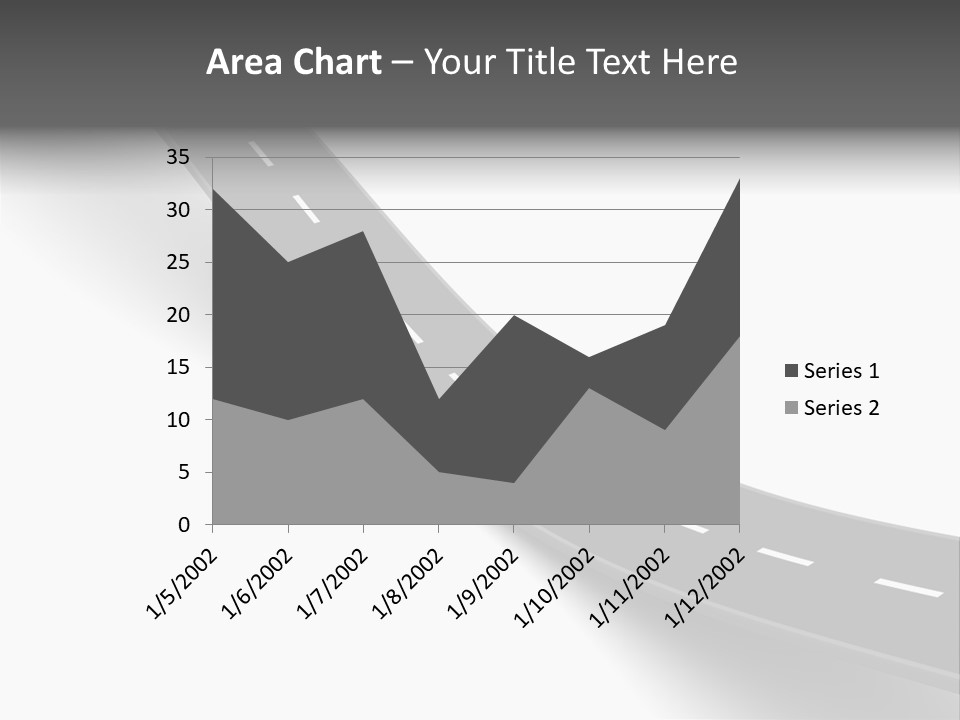 Track Mountain Line PowerPoint Template