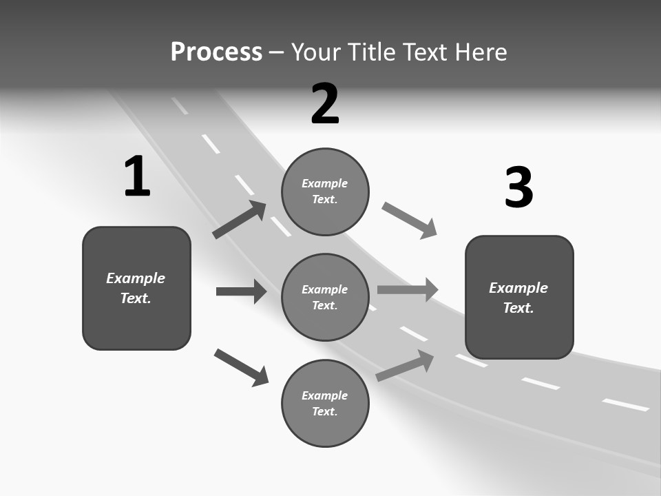 Track Mountain Line PowerPoint Template