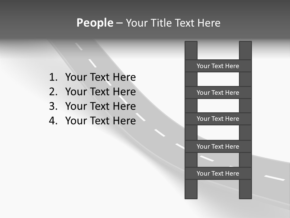 Track Mountain Line PowerPoint Template