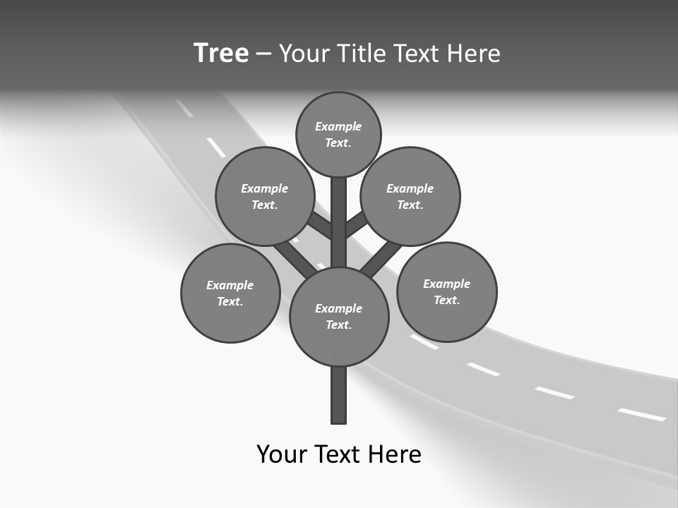 Track Mountain Line PowerPoint Template