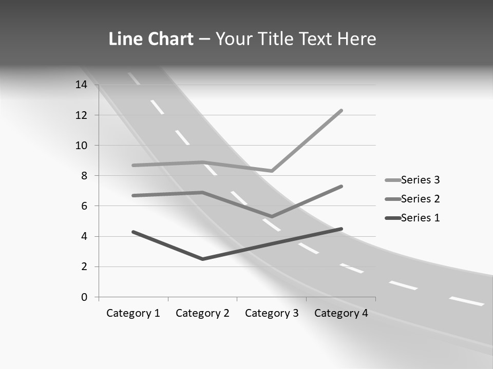 Track Mountain Line PowerPoint Template