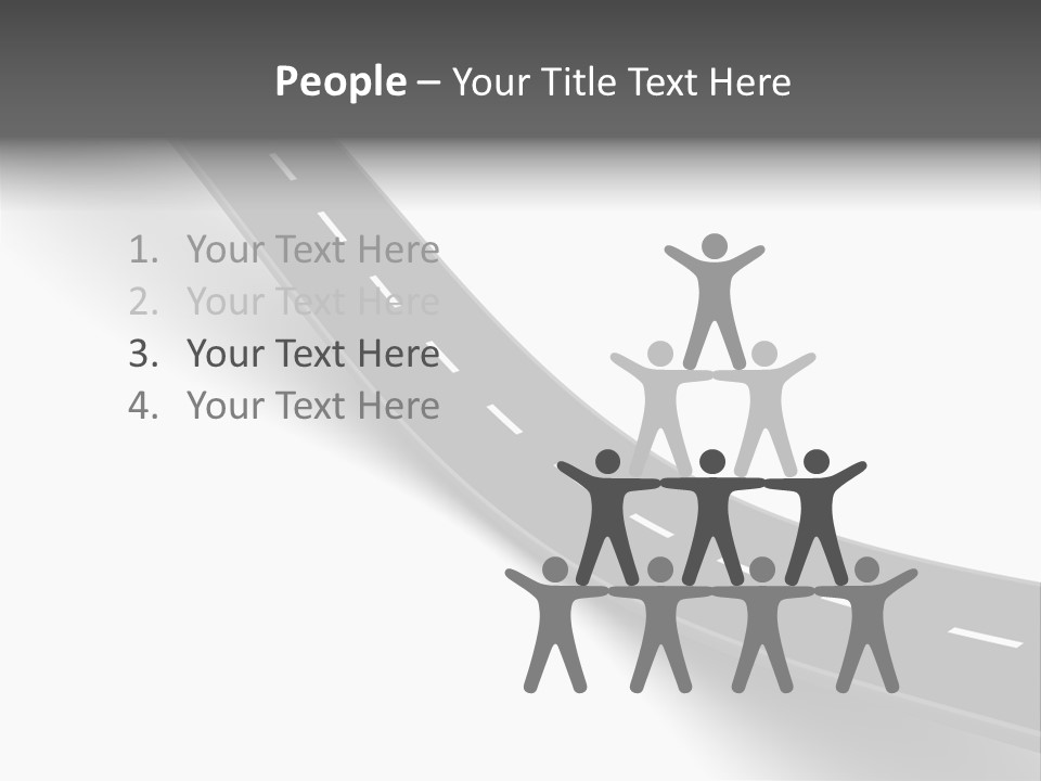 Track Mountain Line PowerPoint Template