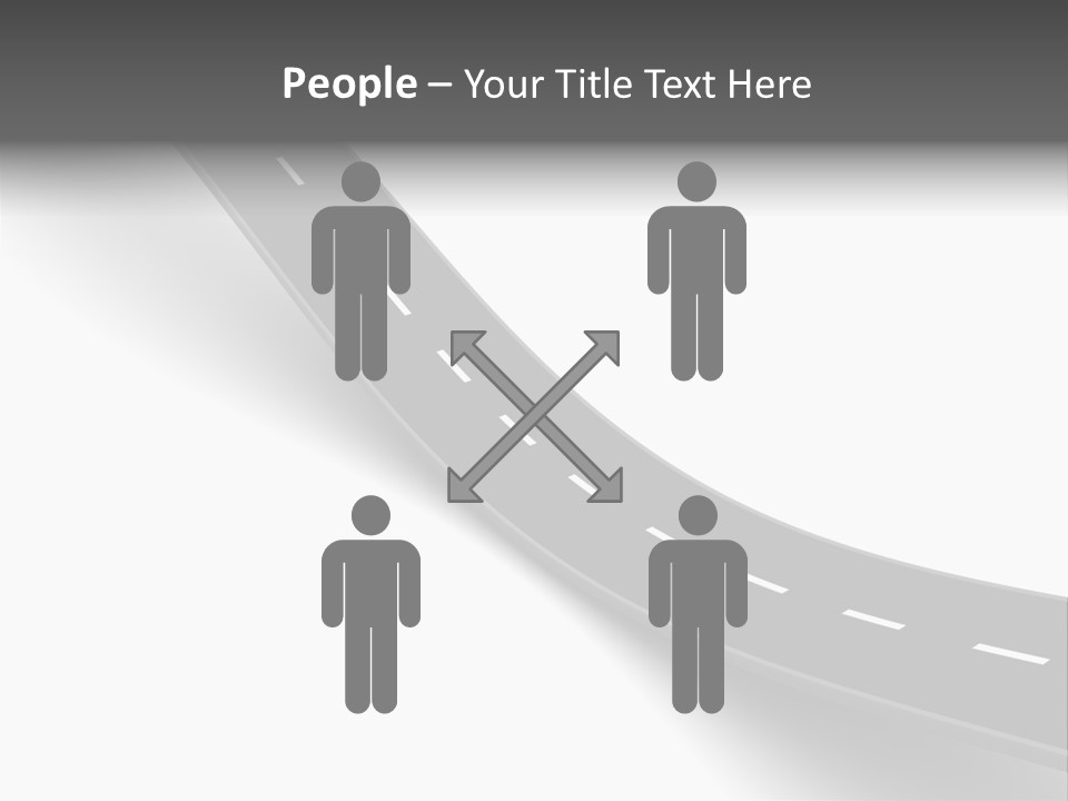 Track Mountain Line PowerPoint Template