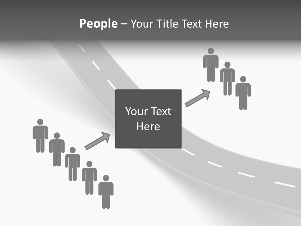 Track Mountain Line PowerPoint Template