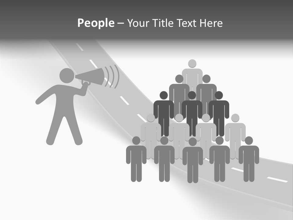 Track Mountain Line PowerPoint Template