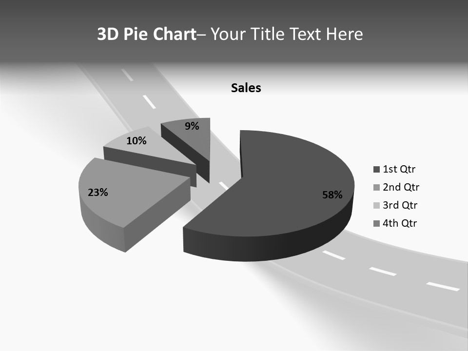 Track Mountain Line PowerPoint Template