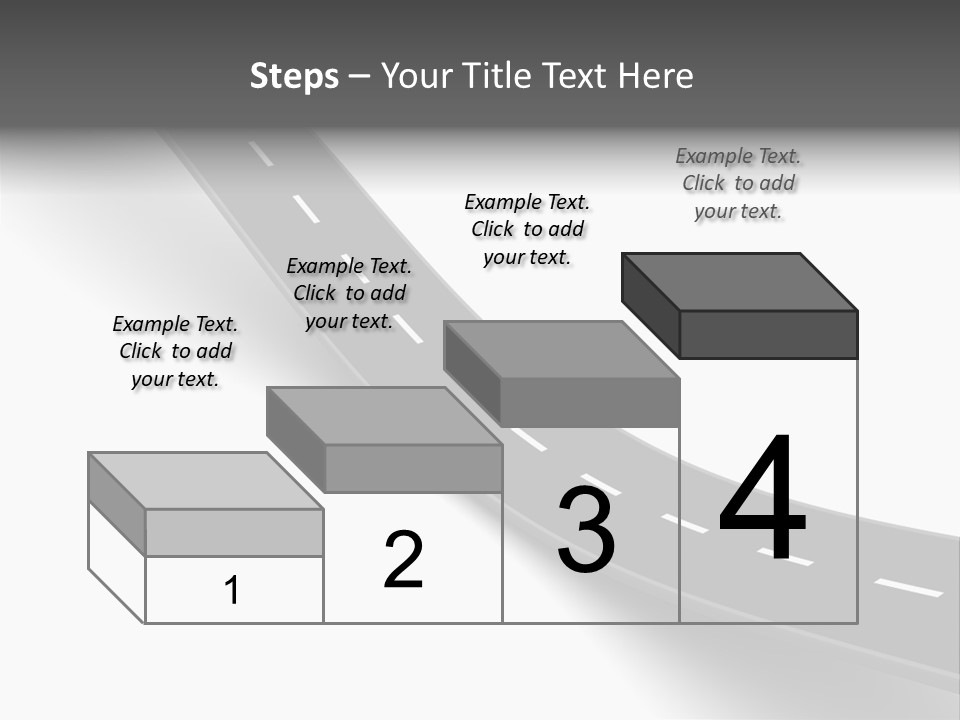 Track Mountain Line PowerPoint Template