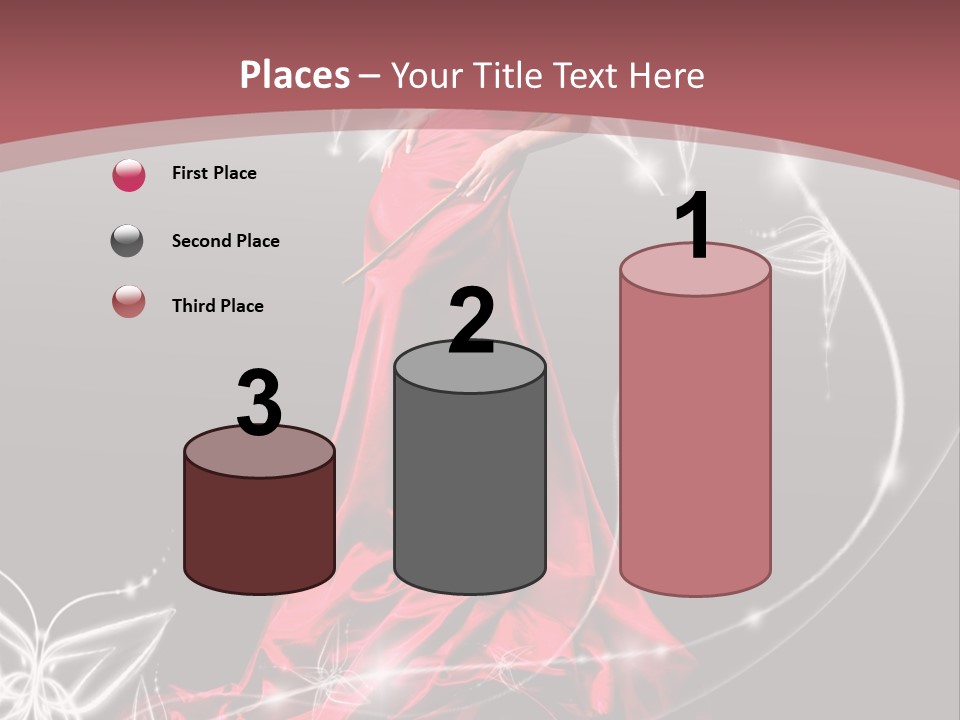 Dress Female Brunette PowerPoint Template