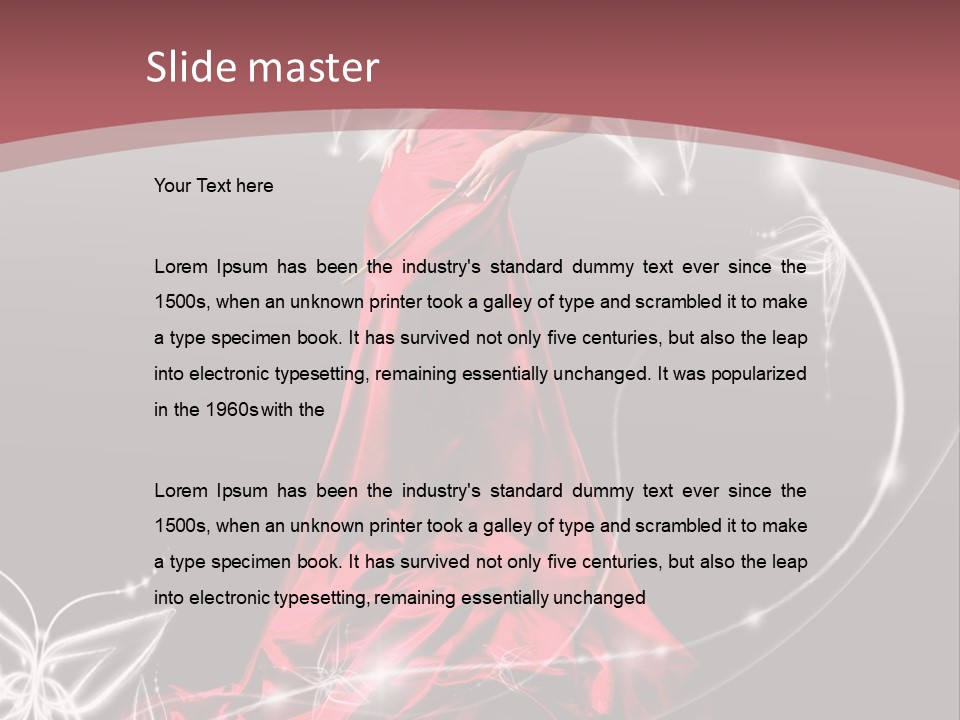 Dress Female Brunette PowerPoint Template