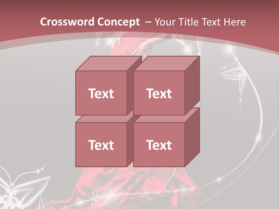 Dress Female Brunette PowerPoint Template