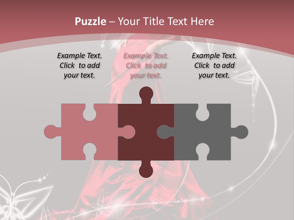 Dress Female Brunette PowerPoint Template