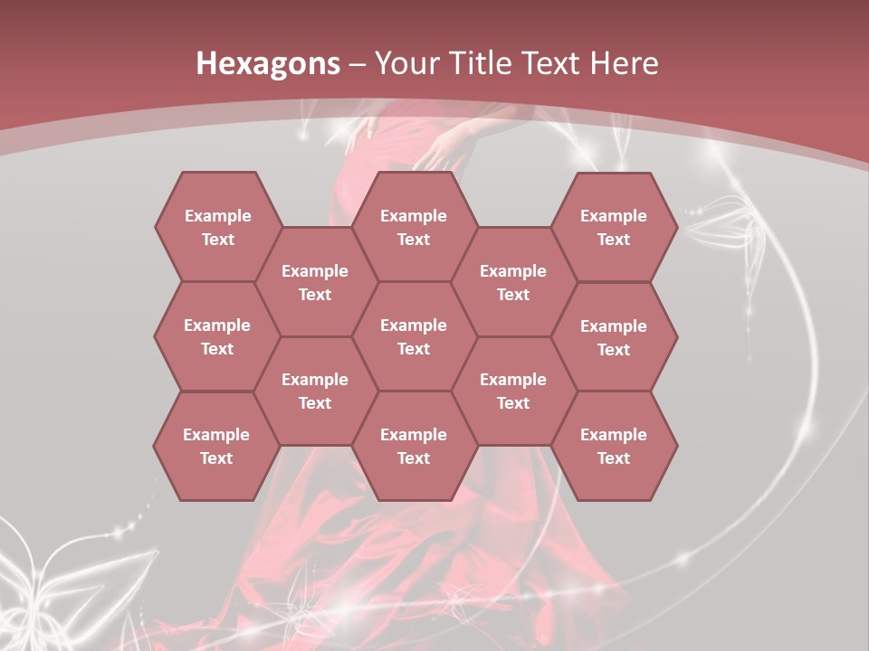 Dress Female Brunette PowerPoint Template