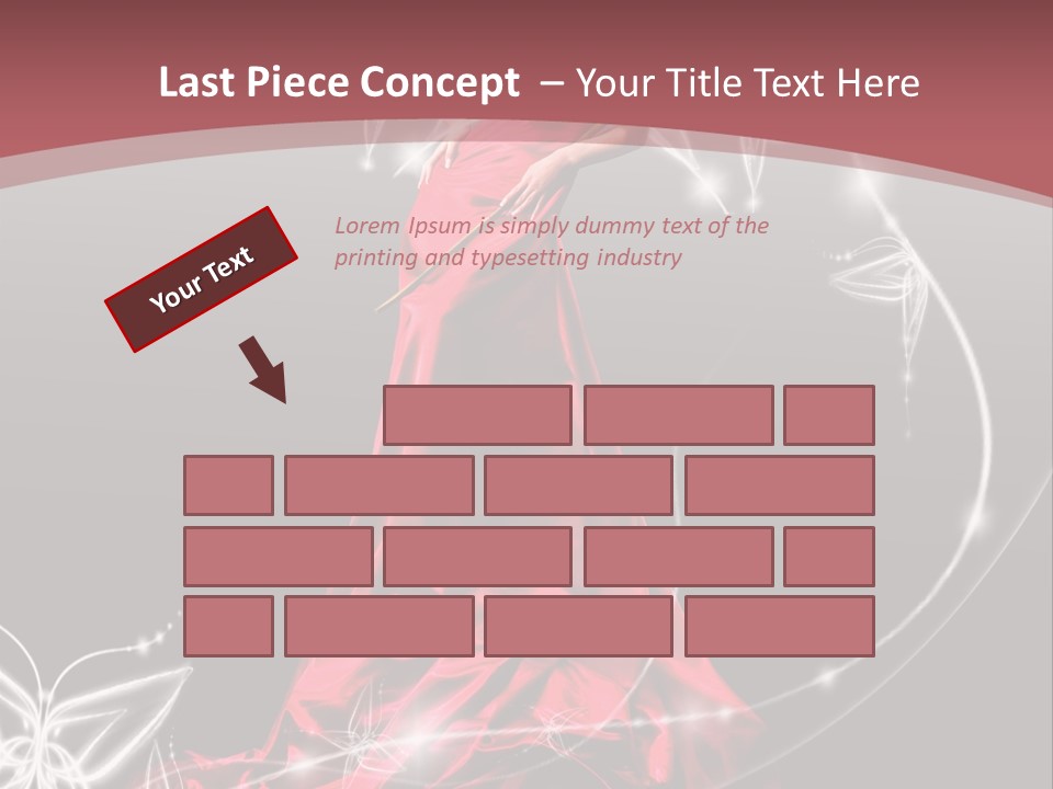 Dress Female Brunette PowerPoint Template