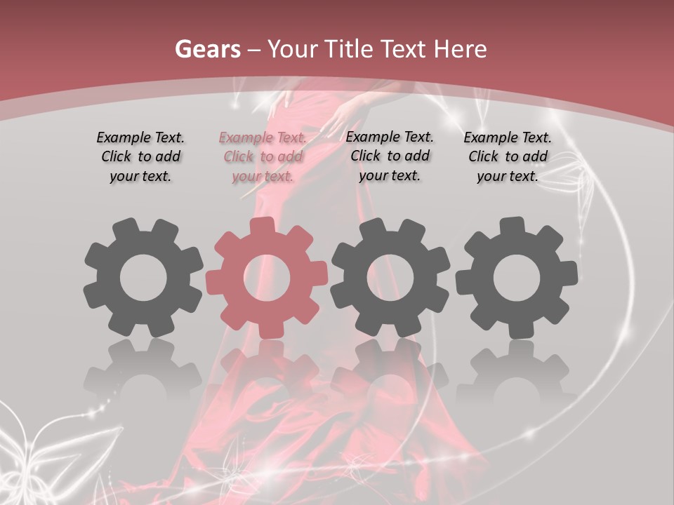 Dress Female Brunette PowerPoint Template