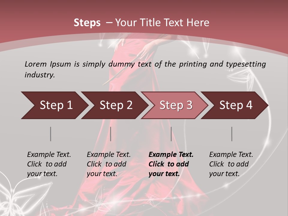 Dress Female Brunette PowerPoint Template