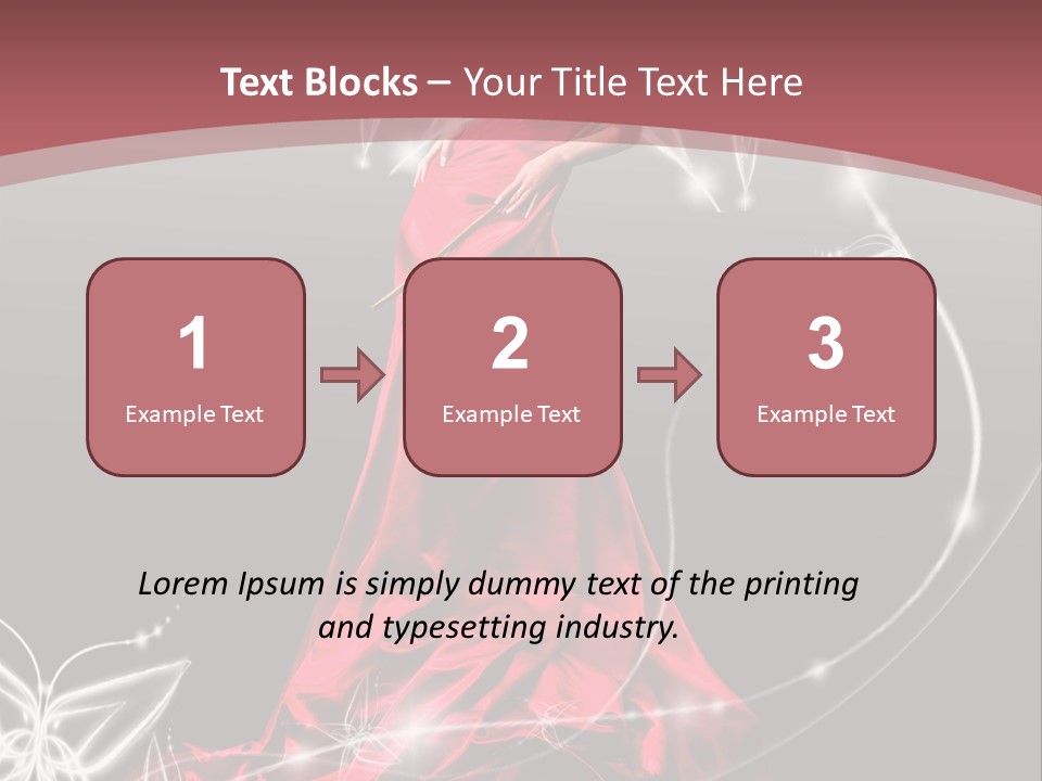 Dress Female Brunette PowerPoint Template