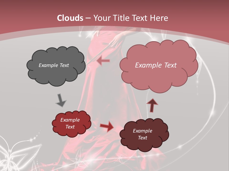 Dress Female Brunette PowerPoint Template
