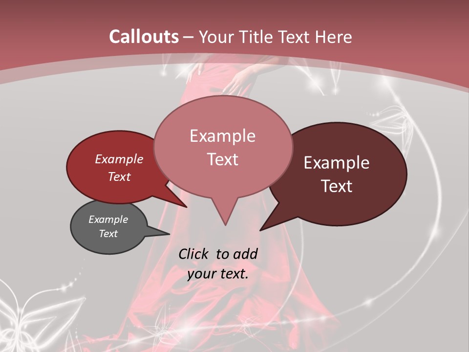 Dress Female Brunette PowerPoint Template