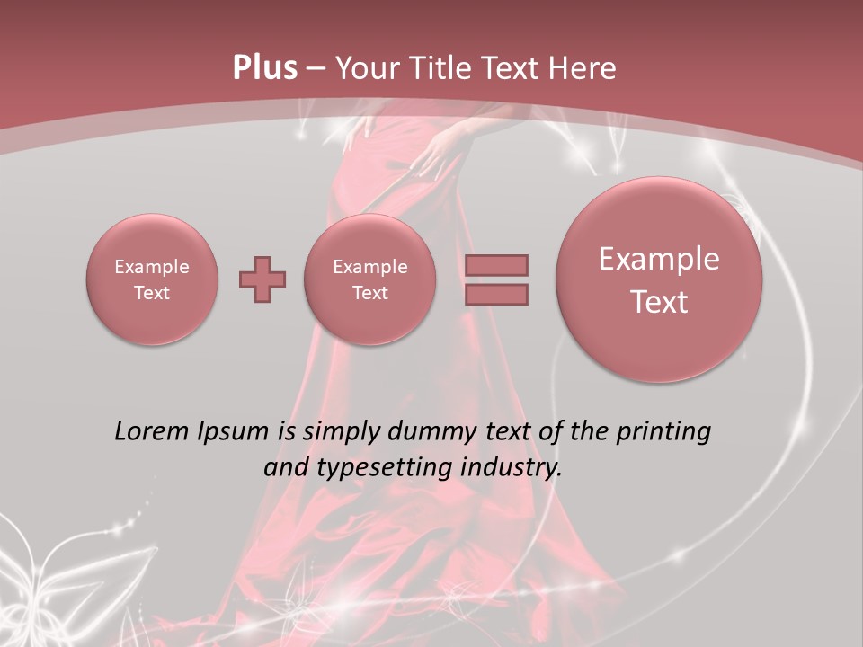 Dress Female Brunette PowerPoint Template