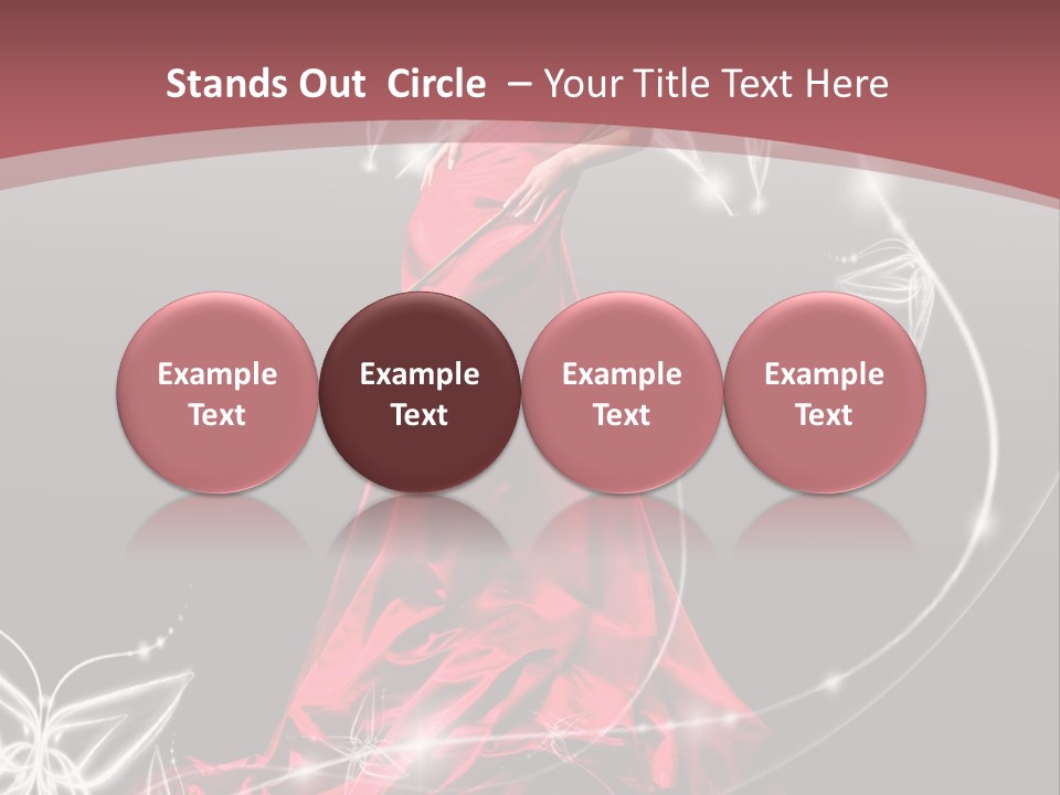 Dress Female Brunette PowerPoint Template